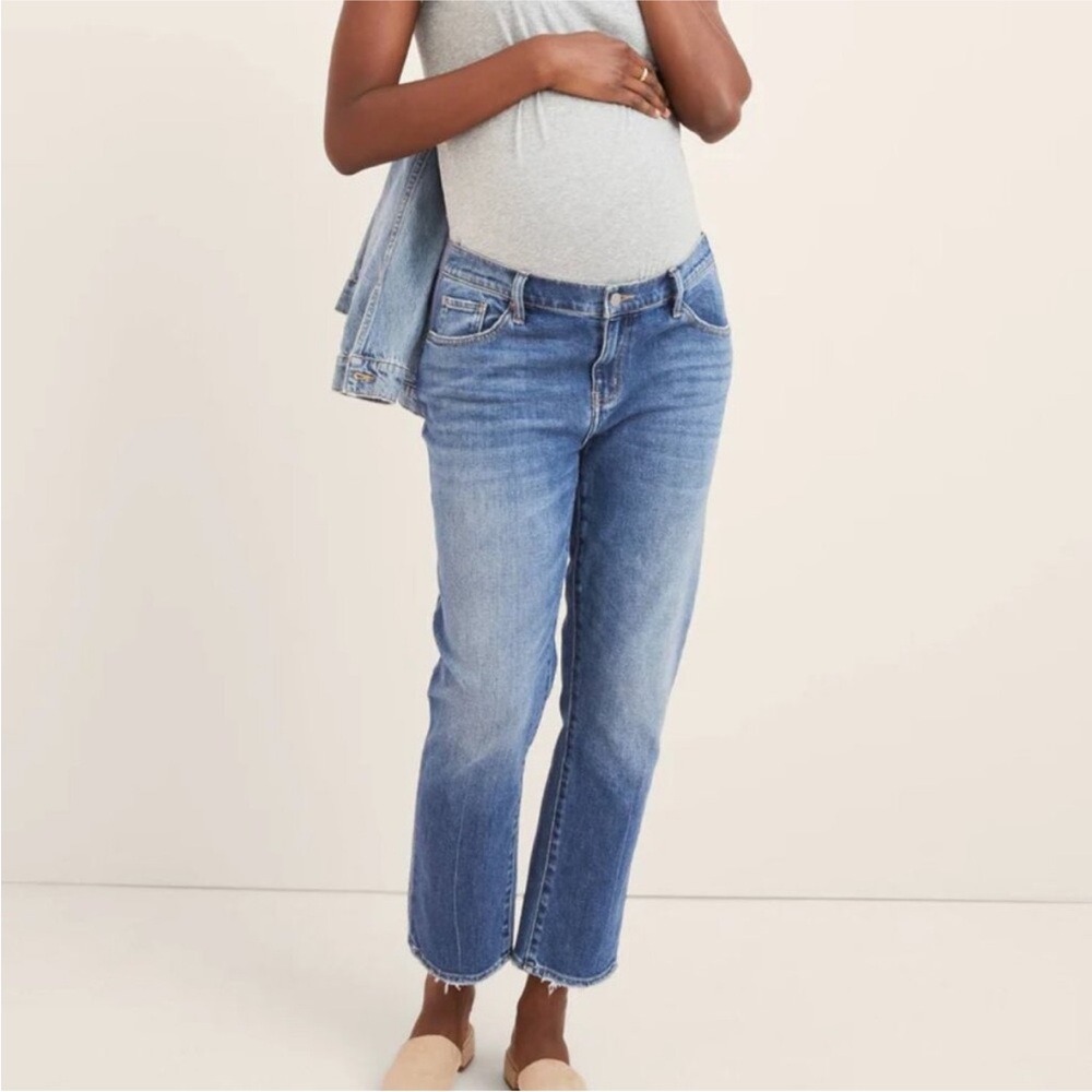 Hatch The Boyfriend Straight Leg Maternity Jeans 26 - Picture 3 of 9